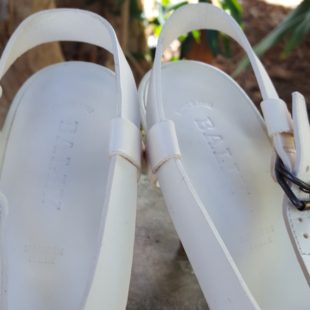 41.5/11 (10.5-11 per actual fit) Heeled Leather Sandals by Bally! - Picture 5 of 8